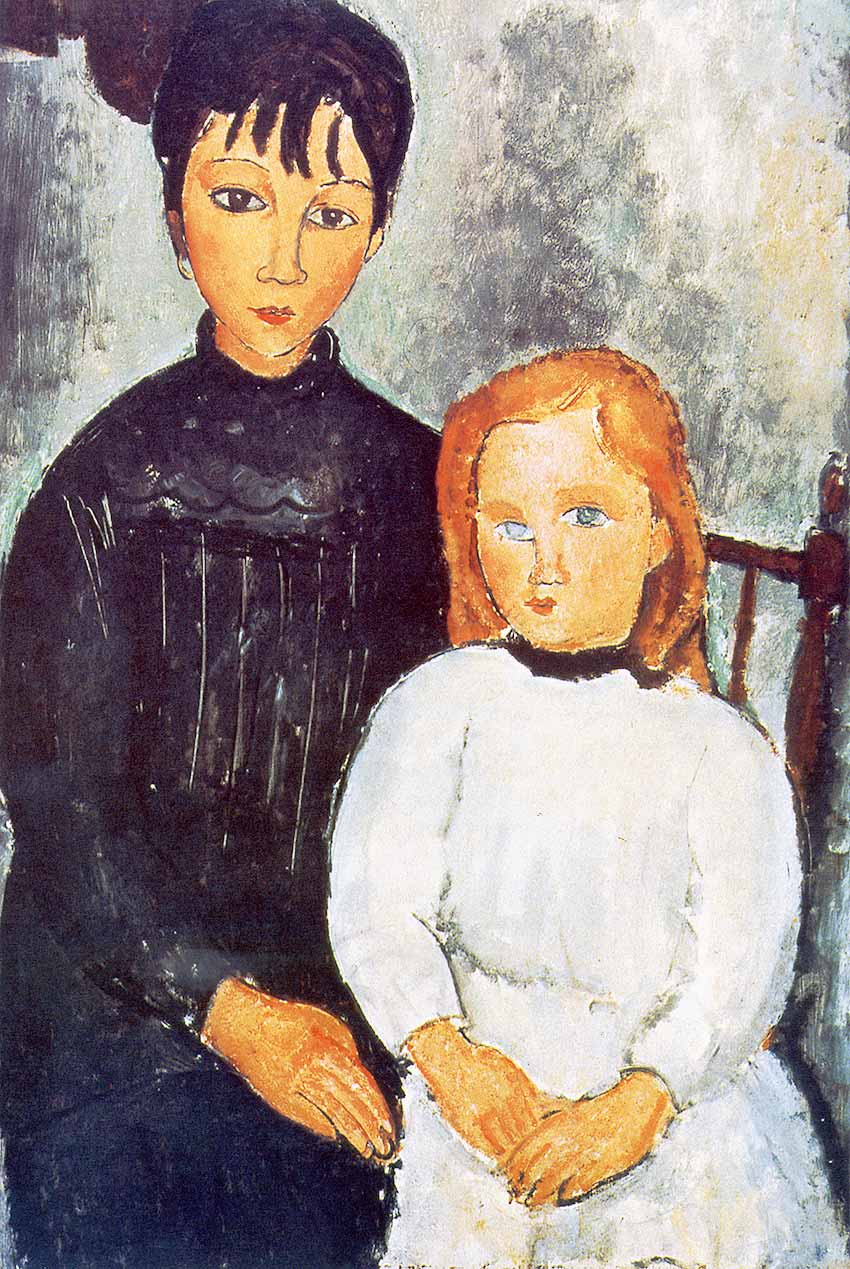 Photo:  Amedeo Modigliani,Two Children, 1918